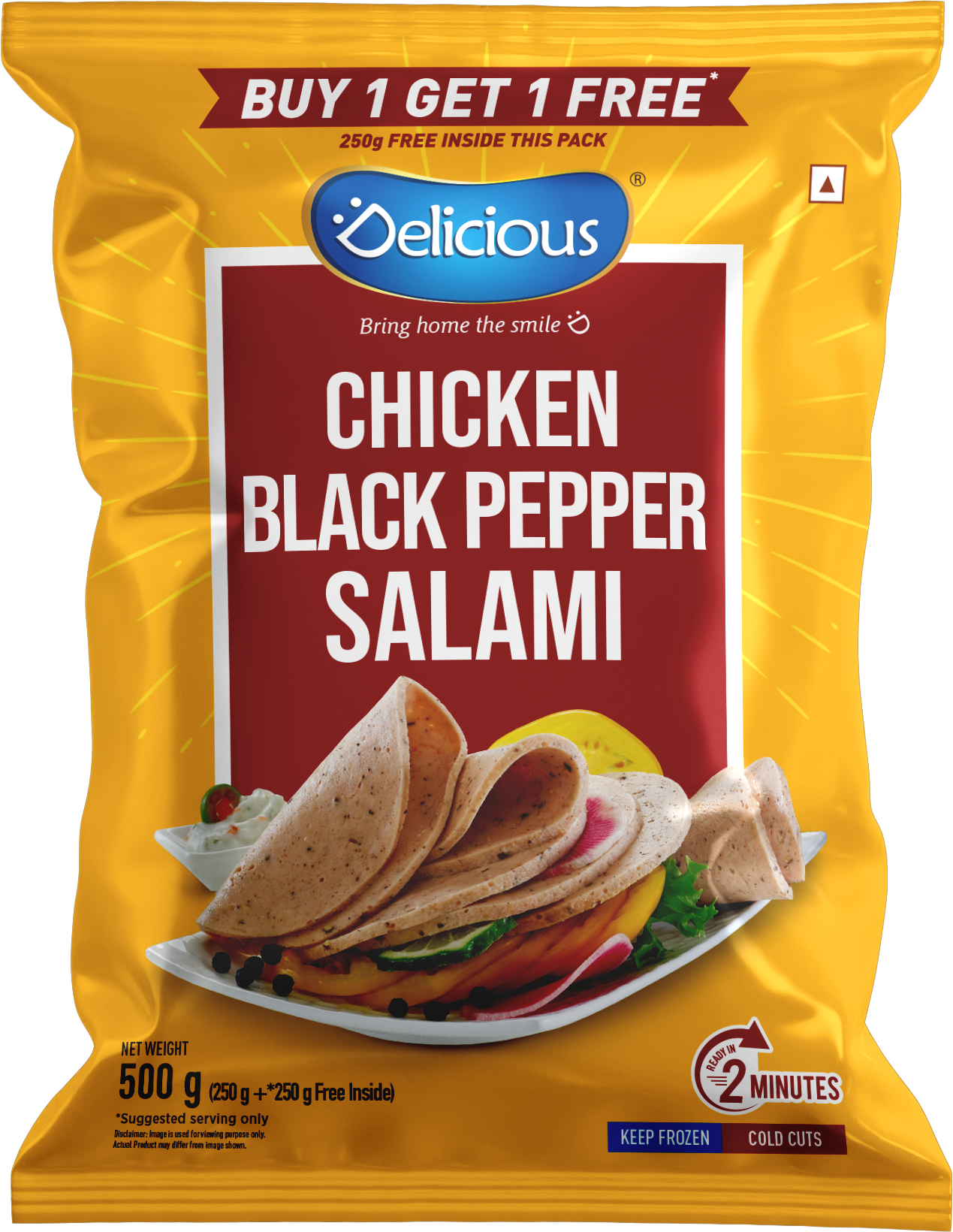 Chicken Black Pepper Salami (500g + 500g Free)
