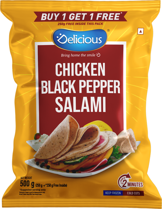 Chicken Black Pepper Salami (500g + 500g Free)