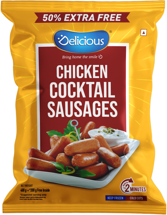 Chicken Cocktail Sausages (400g + 200g Free)