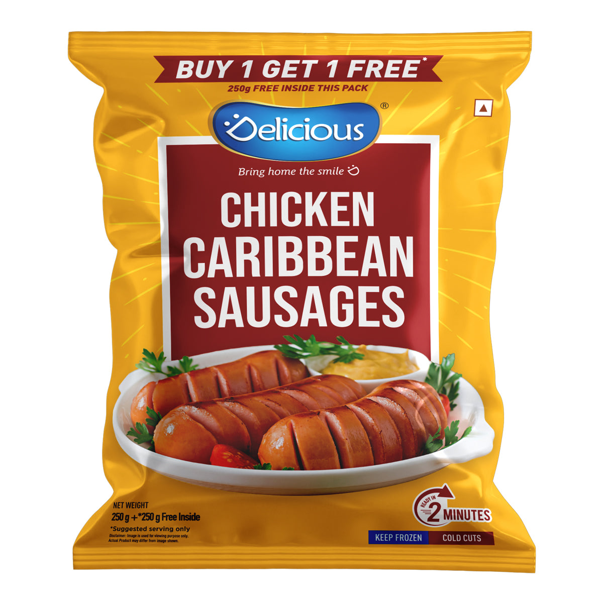 Chicken Caribbean Sausages (250g + 250g Free)