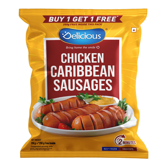 Chicken Caribbean Sausages (250g + 250g Free)