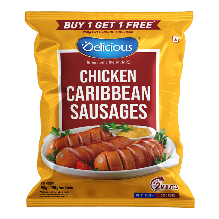 Chicken Caribbean Sausages (250g + 250g Free)